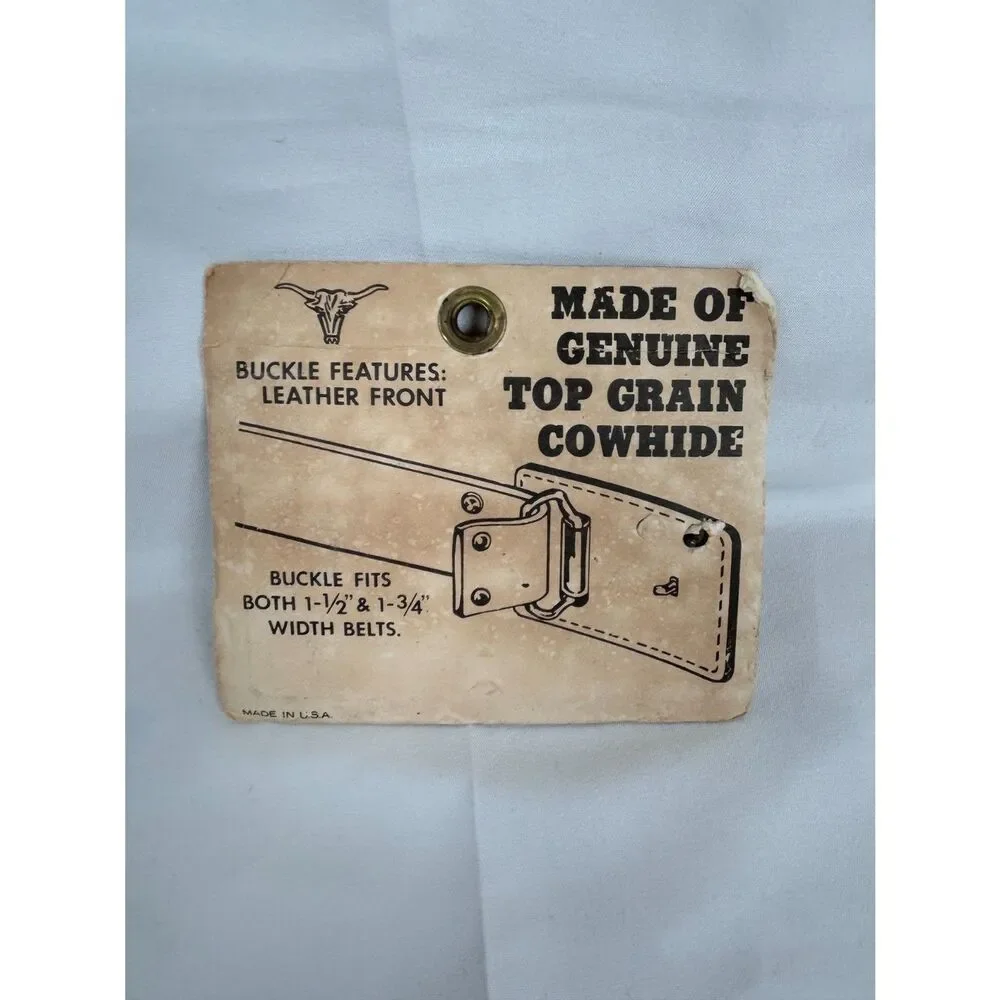 Belt Buckle Leather Face Class Of 1982 In Original Vintage Packaging Western